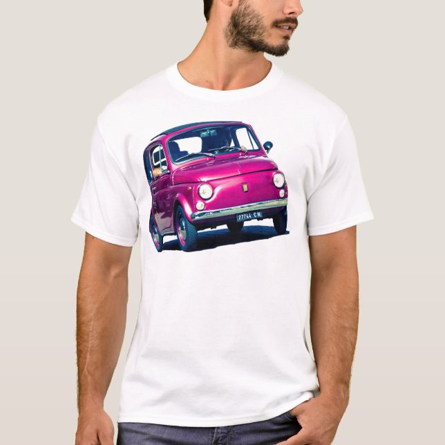 Fiat 500 em Roma, camisa de T, Cinqucento clássico (Frente)
