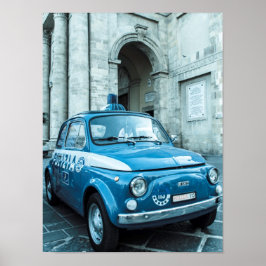 Fiat 500 Poster de carro da Polícia, Cinquecento,