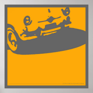 Fiat 600 Detalhe, 1956 - amarelo no impressão das