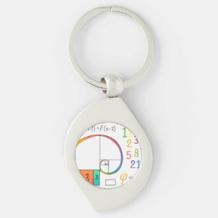 Fibonacci Spiral chaveiro