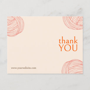 Fibra Artista Fios Modernos Obrigado Cartão de Pos