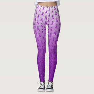 Fibromialgia Roxa Sensibilização Fitas Leggings