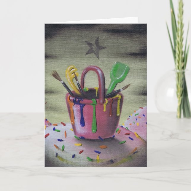 ficar no cartão de saudação da caixa de areia (Frente)