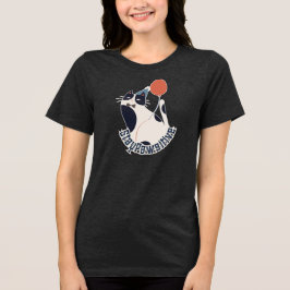 Ficar Pawsitivo Camiseta Tri-blend Feminina de Gat