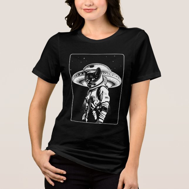 Ficção Científica OVNI Alien Astronauta Gato (Frente)