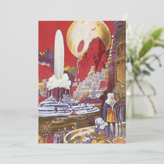 Ficção científica retrô, a cidade perdida de Atlân (Em pé/Frente)