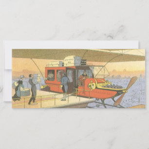 Ficção científica vintage avião helicóptero limusi