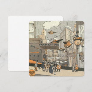 Ficção Científica Vintage, Paris, França Convite