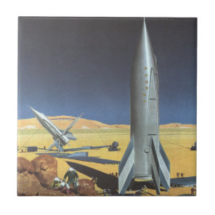 Ficção científica vintage Planeta do deserto com f
