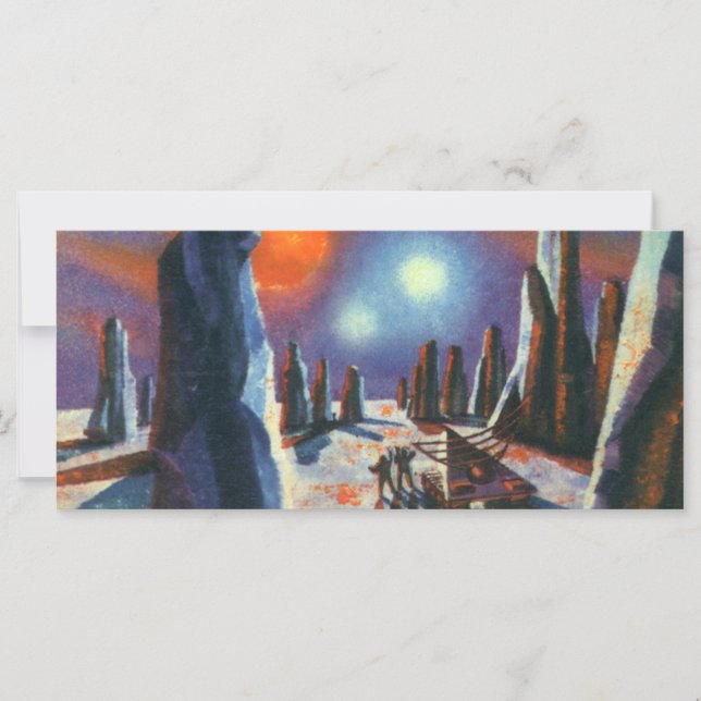 Ficção científica vintage planeta estrangeiro com  (Frente)