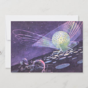 Ficção científica vintage, um orbe brilhante com a