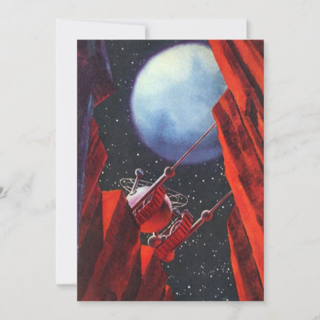 Ficção científica vintage, veículo espacial Canyon (Frente)