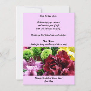 Ficha de Aniversário de Irmãs Gêmeas