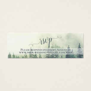 Ficha Online RSVP de Casamento Montanhas Verde Fog