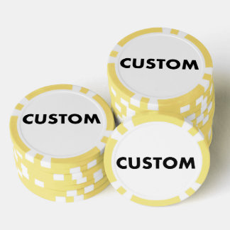 Fichas De Poker 10 x Casino AMARELO Personalizado,