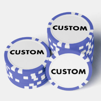 Fichas De Poker 10 x Casino BLUE Personalizado,
