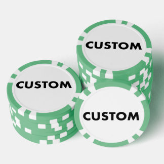 Fichas De Poker 10 x Casino GREEN Personalizado,