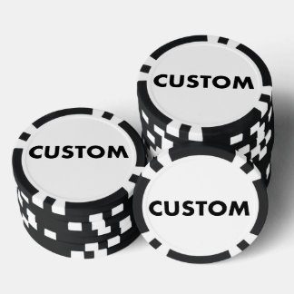 Fichas De Poker 10 x Casino NEGRO Personalizado Personalizado,