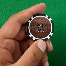 Fichas De Poker #1 Pai com aparência de couro