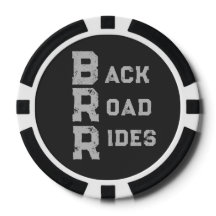 "Back Road Rides" Logotipo com Cinza
