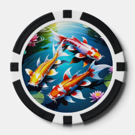 Fichas De Poker Chips de Poker de Peixes Koi