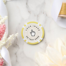 Chips de pôquer amarelo - adição personalizada de