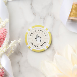 Fichas De Poker Chips de pôquer amarelo - adição personalizada de 