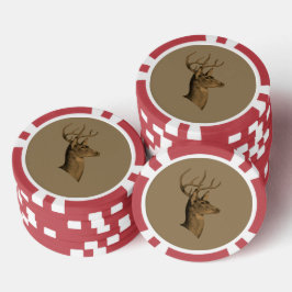 Fichas De Poker Chips de pôquer na cabeça do Buck