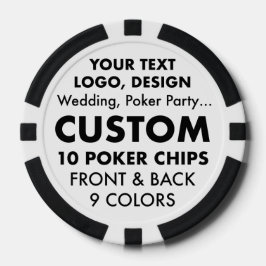Fichas De Poker Chips personalizados do casino BLACK Poker (10)