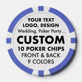 Fichas De Poker Chipsets personalizados para pôquer AZUL (9 cores)