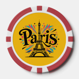 Fichas De Poker City of Lights: Bold Paris Typography Art