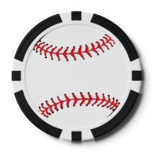 Fichas de Poker com Design de Beisebol
