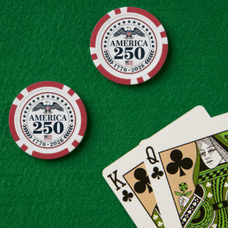 Fichas De Poker Comemoração Oficial do 250º Aniversário da América