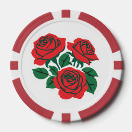 Fichas De Poker Conjunto de Rosas