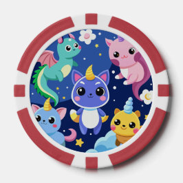 Fichas De Poker Criaturas de fantasia de Kawaii