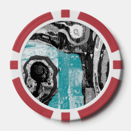 Fichas De Poker Custom Poker Chip - Surface Current Abstract Flow