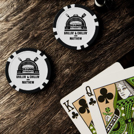 Fichas De Poker Festa de Solteirão Churrasco e Relax 