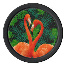 Flamingo Paradise Poker Chips, Preto