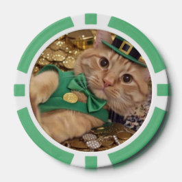 Fichas De Poker Funny Irish Cat Lucky Poker Chip
