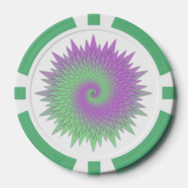 Fichas De Poker Geometric Purple and Green