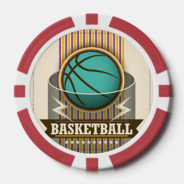 Fichas De Poker Jogo Legal da bola desportiva de basquete
