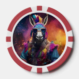 Fichas De Poker Óculos Azuis Funky Donkey
