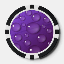 Fichas De Poker Padrão de queda de água púrpura