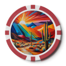 Poker Chip Set of Arizona Abstrato