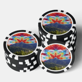 Fichas De Poker Poker Chip Tie Dye Mt Tamalpais Sky Design