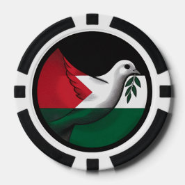 Fichas De Poker Pomba Palestina da Paz