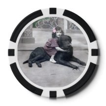 Rapariga e seu Cachorro