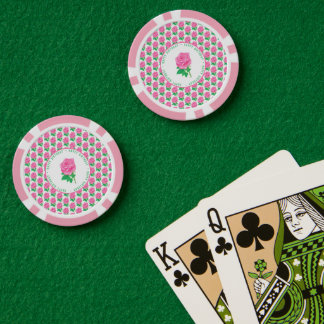 Fichas de Poker Rosa Personalizadas para Aniversár