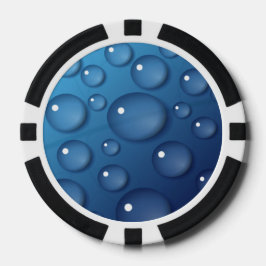 Fichas De Poker Textura de gota de água azul