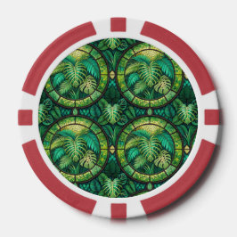 Fichas De Poker The image shows a poker chip with a vibrant design
